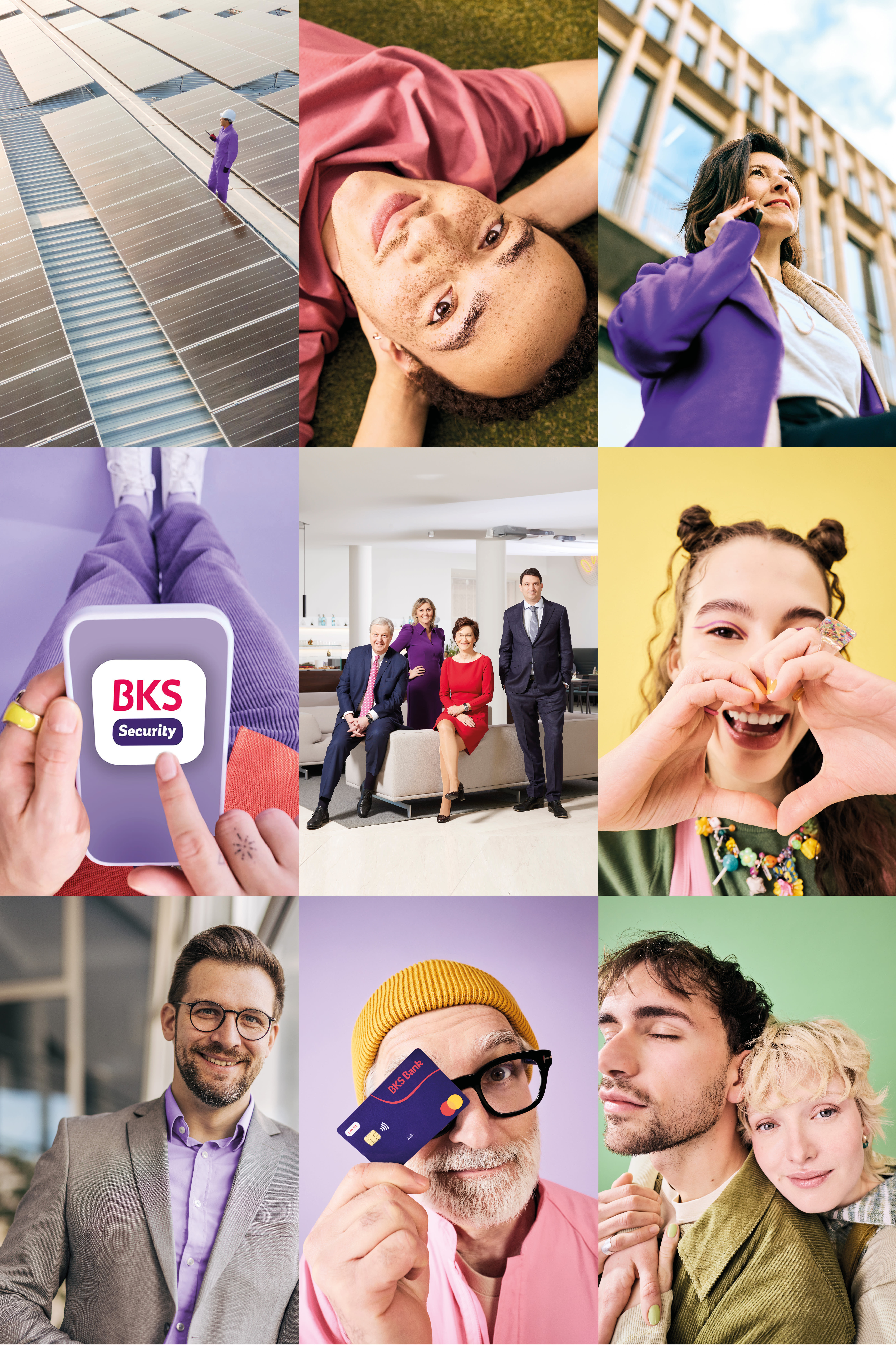 Kolaž s slikami iz sveta bančništva, narave in tehnologije - kdo smo: BKS Bank na prvi pogled Kolaž s slikami iz sveta bančništva, narave in tehnologije - kdo smo: BKS Bank na prvi pogled