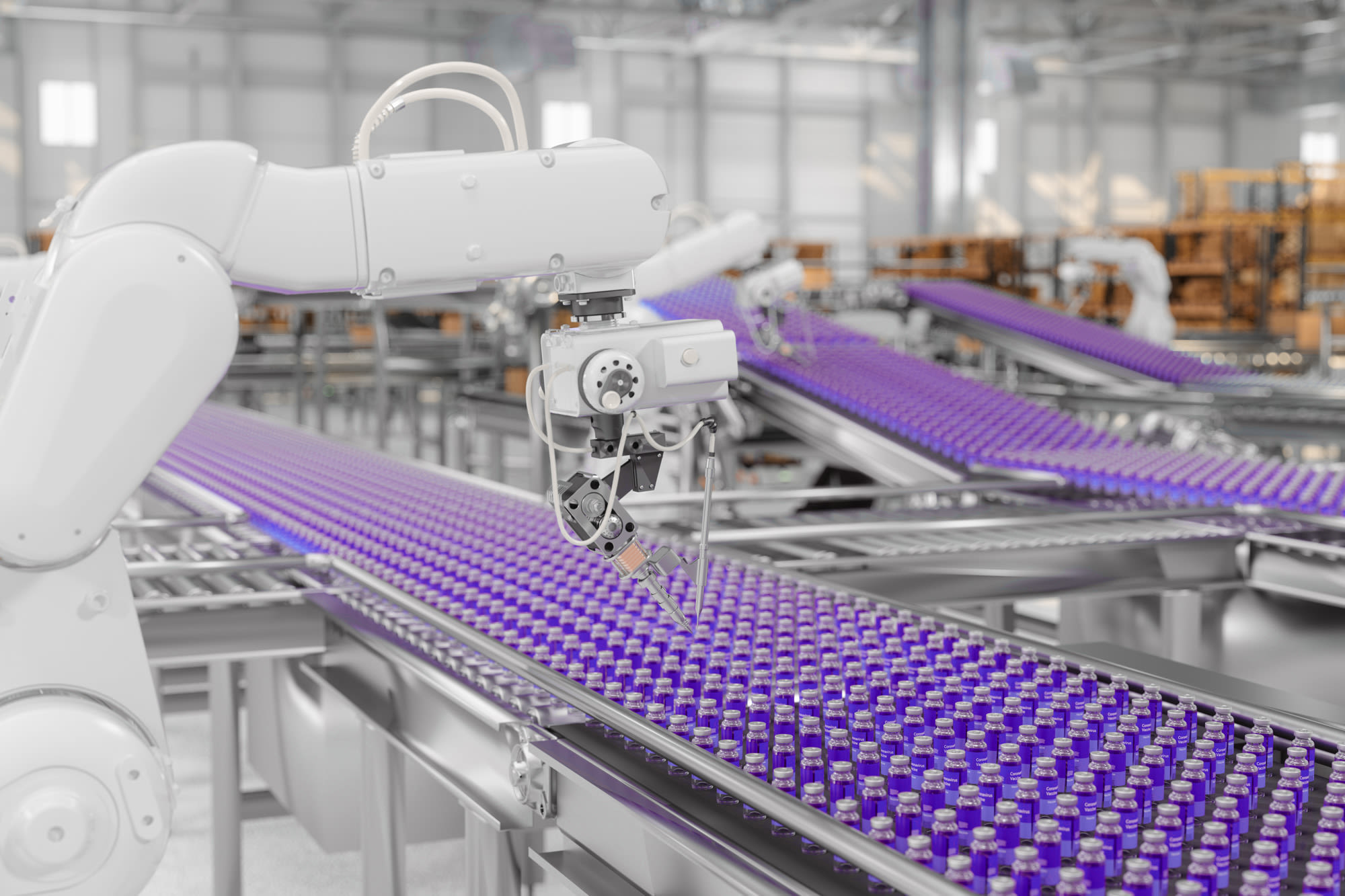 Robotska roka na montažni liniji - lizing opreme za učinkovite naložbe z banko BKS.