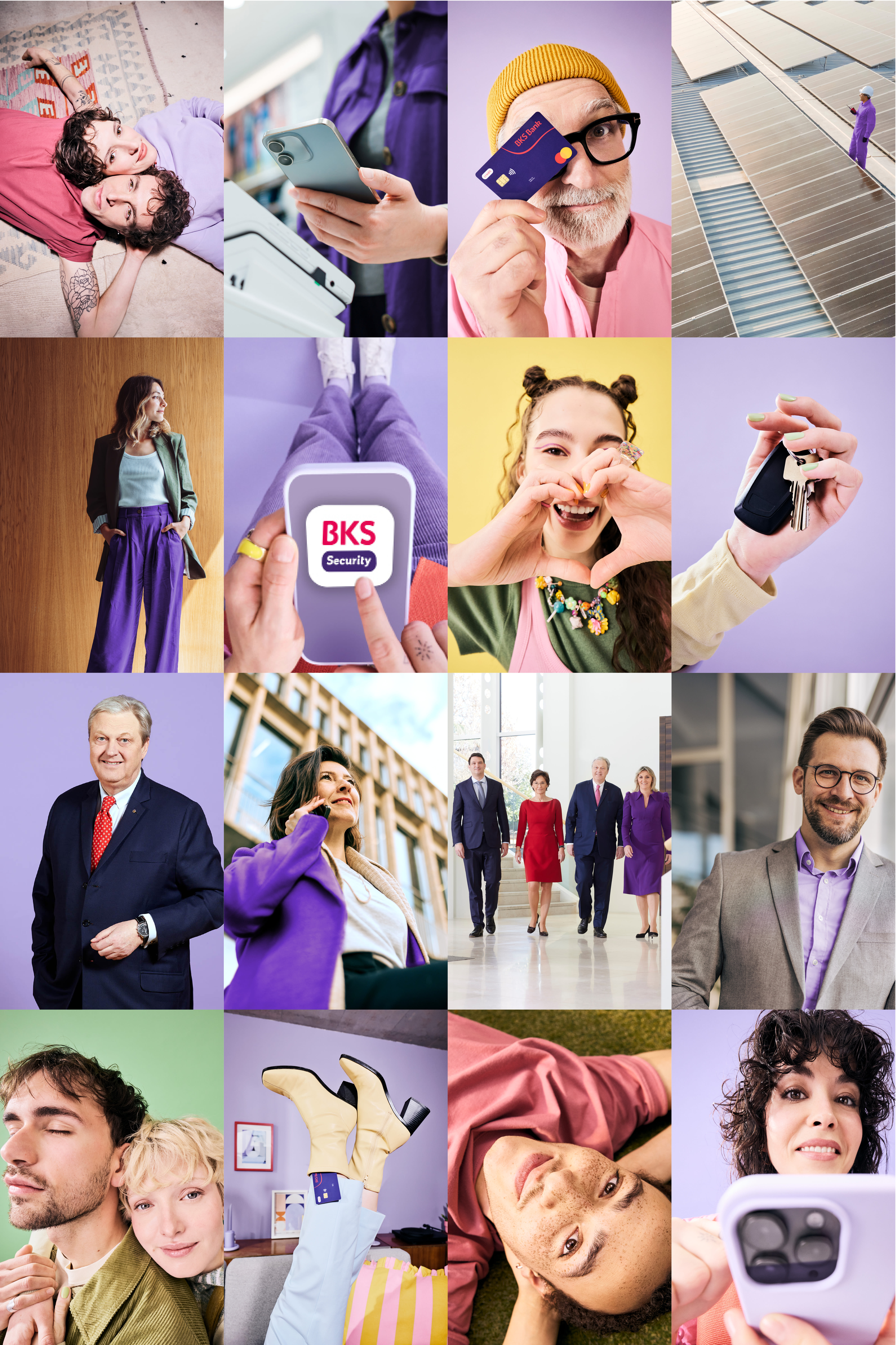 Kolaž slik v slogu banke BKS. Kolaž slik v slogu banke BKS.