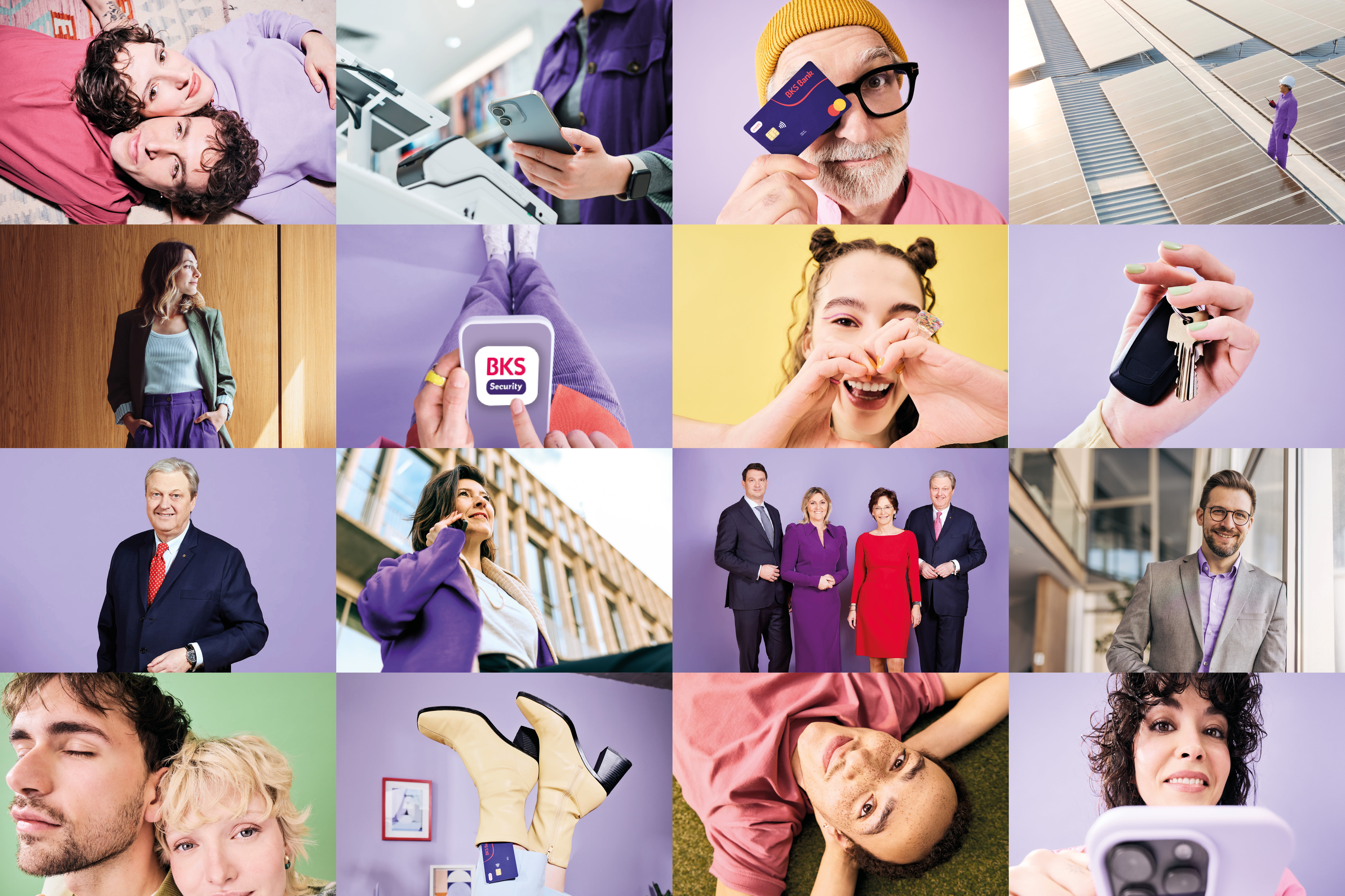 Kolaž slik v slogu banke BKS. Kolaž slik v slogu banke BKS.