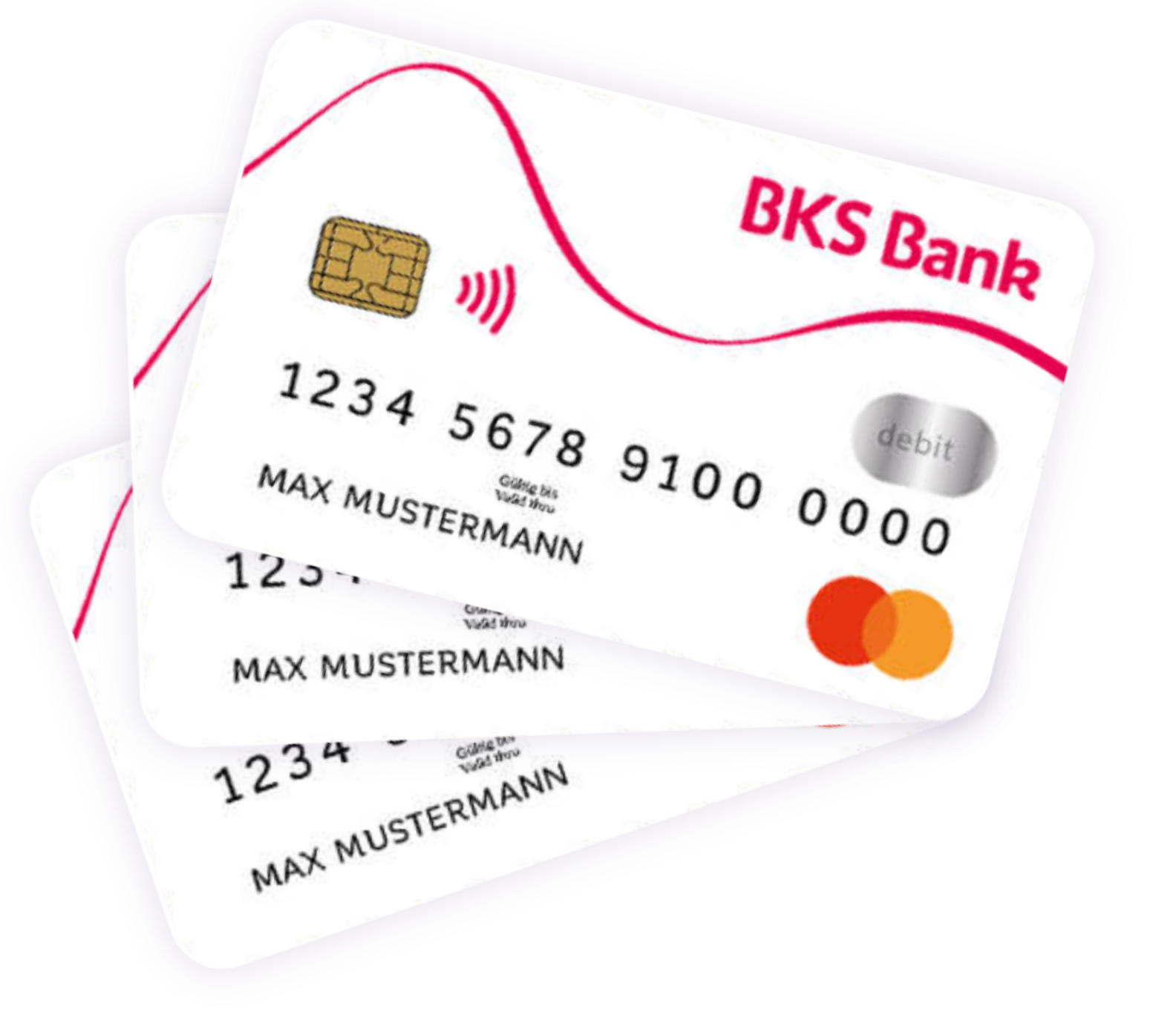 Drei BKS Debit Karten