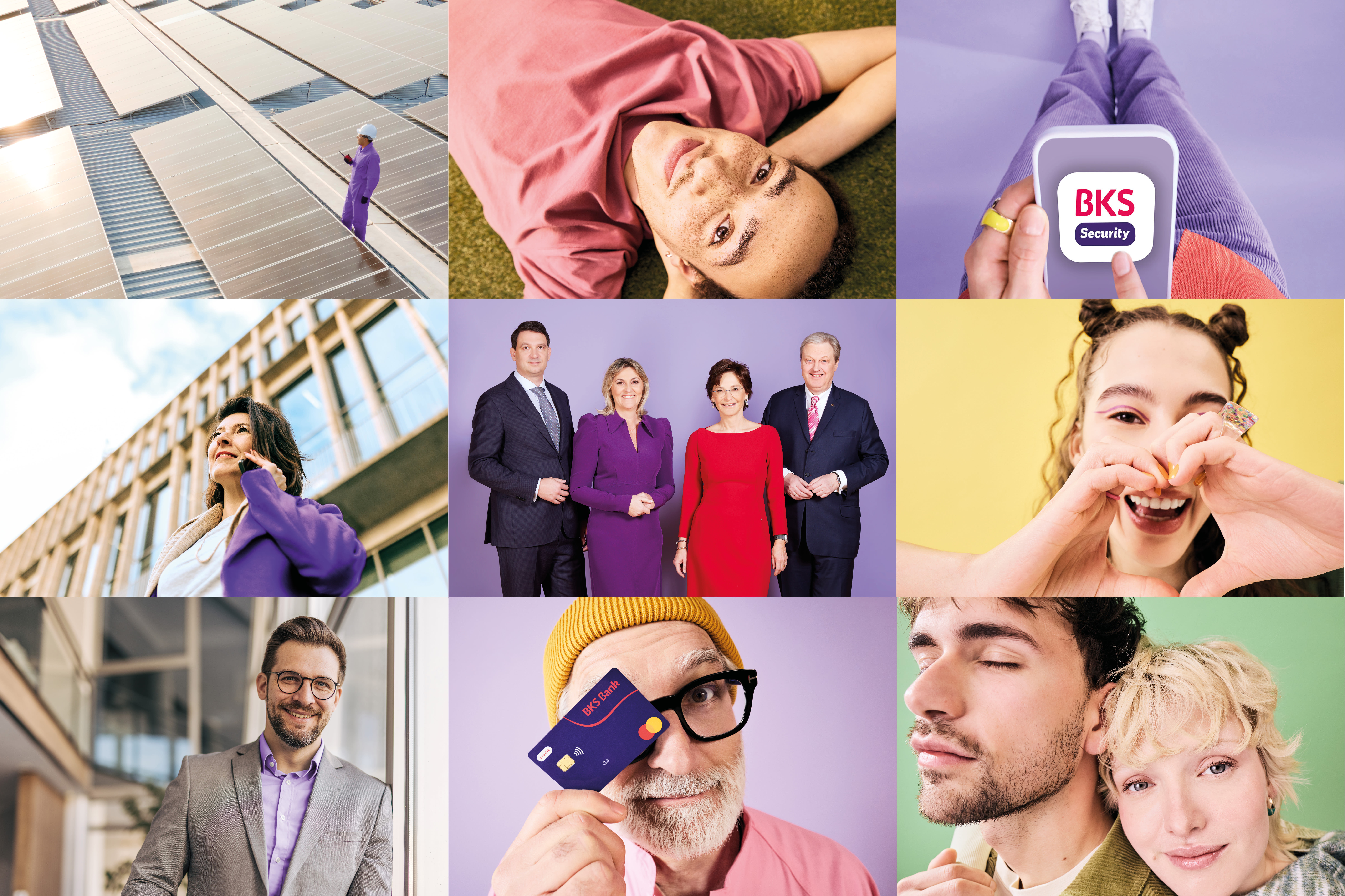 Kolaž s slikami iz sveta bančništva, narave in tehnologije - kdo smo: BKS Bank na prvi pogled Kolaž s slikami iz sveta bančništva, narave in tehnologije - kdo smo: BKS Bank na prvi pogled