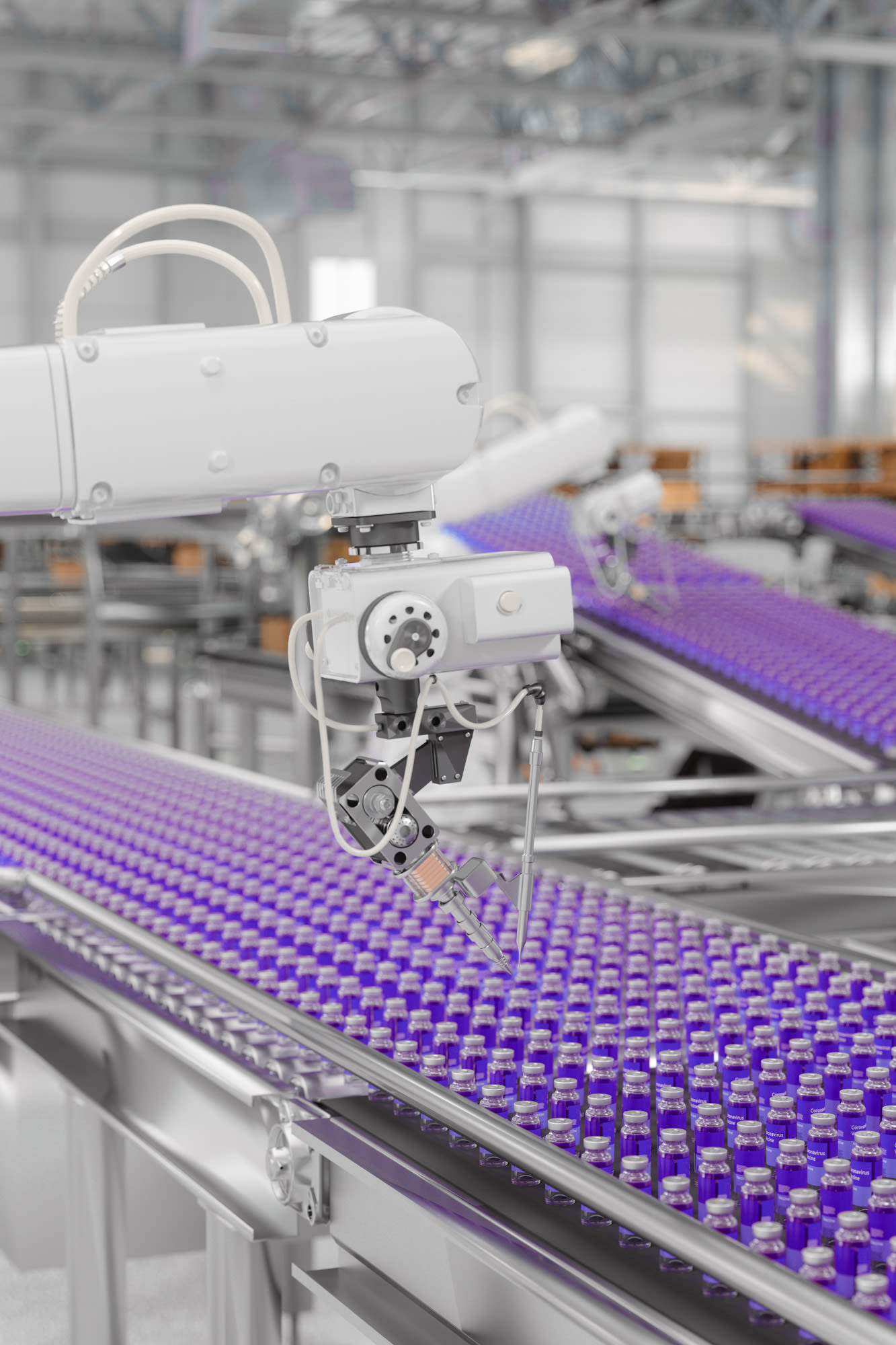 Robotska roka na montažni liniji - lizing opreme za učinkovite naložbe z banko BKS. Robotska roka na montažni liniji - lizing opreme za učinkovite naložbe z banko BKS.